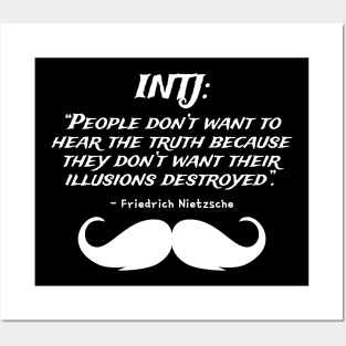 INTJ Friedrich Nietzsche Quote | Personality Type | Myers Briggs | MBTI | Typology | Philosophy Quote Posters and Art